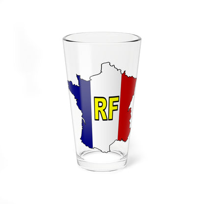 CARTE DRAPEAU FRANCE (France) Pint Glass 16oz
