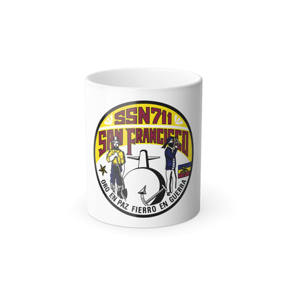 SSN711 San Francisco Oro En Paz Fierro En Guerra (U.S. Navy) Color Changing Mug 11oz