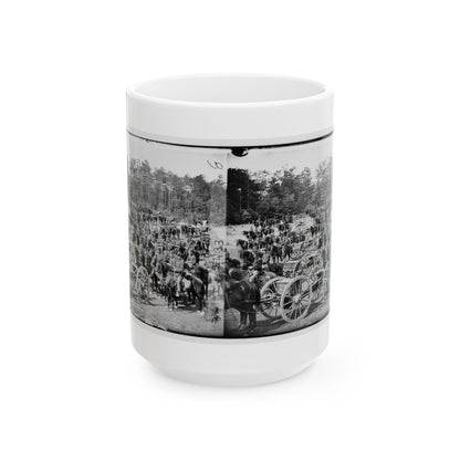 Fair Oaks, Va., Vicinity. Battery M., 2d U.S. Artillery, Commanded By Capt. Henry Benson (U.S. Civil War) White Coffee Mug