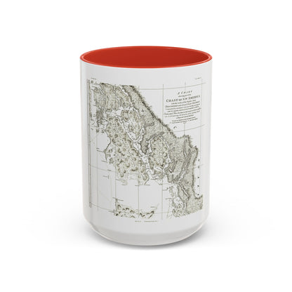 America - NorthWest Coast (1899) (Map) Accent Coffee Mug