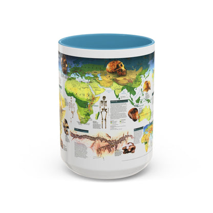World Map - Dawn of Humans (1997) (Map) Accent Coffee Mug