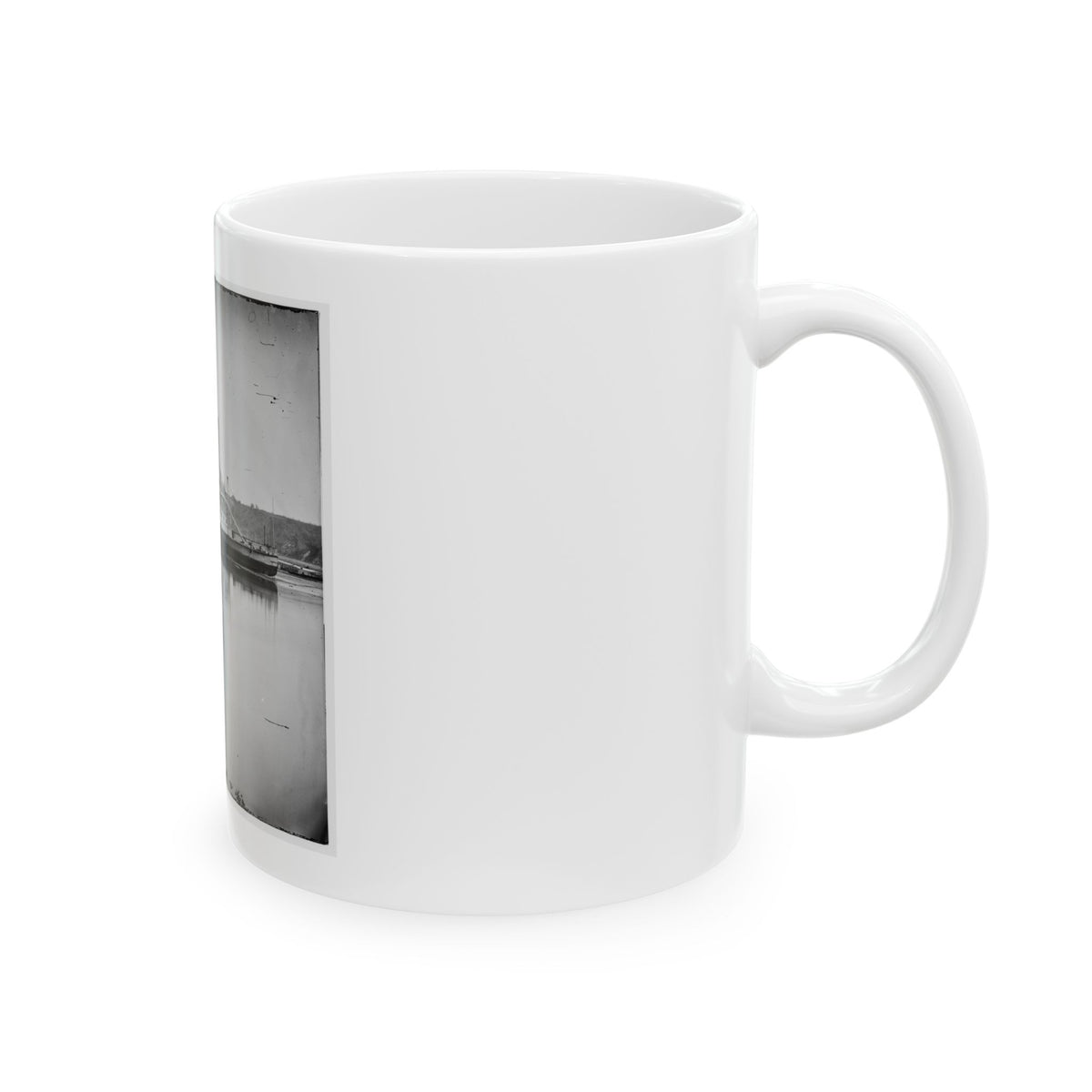 Appomattox River, Va.  U.S.S. Transport Washington Irving (U.S. Civil War) White Coffee Mug