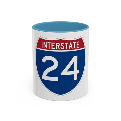 Interstate 24 (U.S. Highways) Accent Coffee Mug
