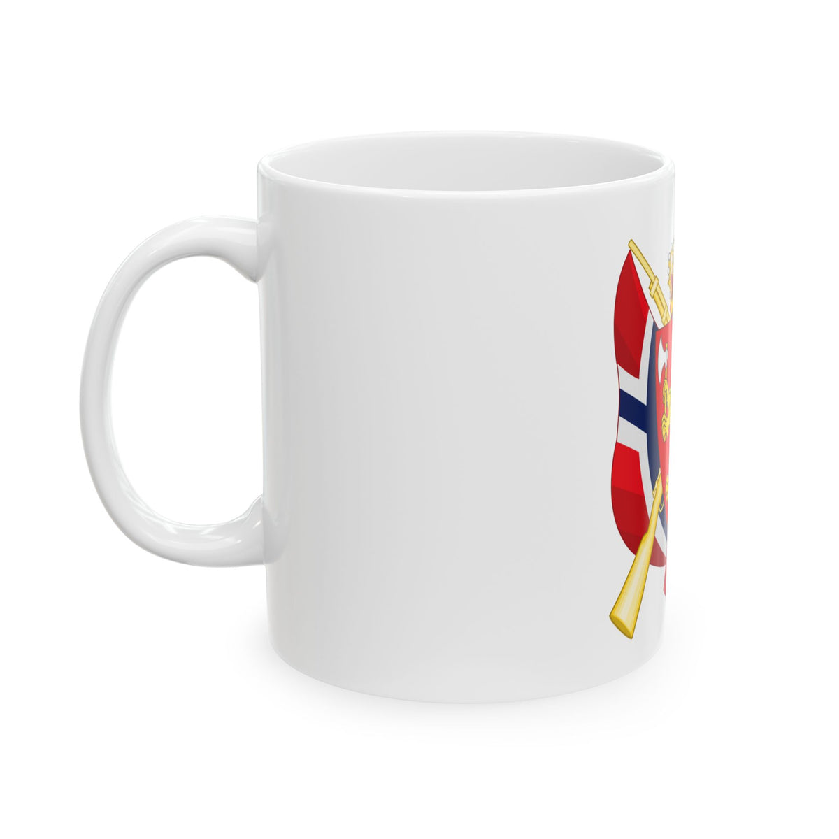 Coat of arms of the National Rifle Association of Norway - White Coffee Mug
