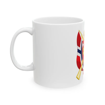 Coat of arms of the National Rifle Association of Norway - White Coffee Mug