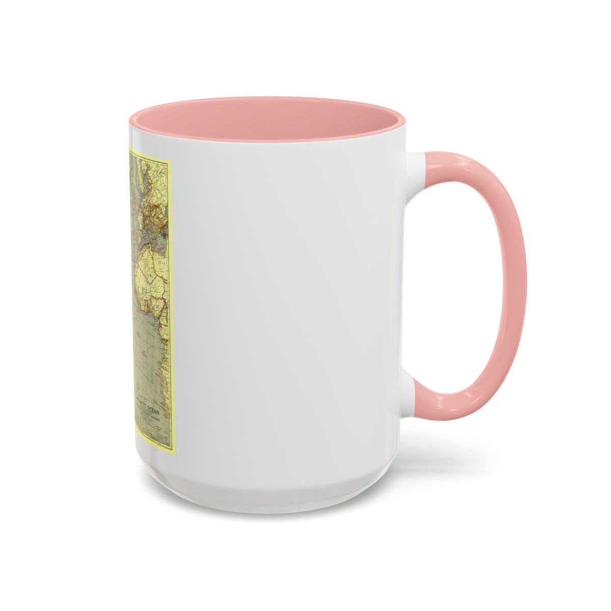 Atlantic Ocean (1939) (Map) Accent Coffee Mug