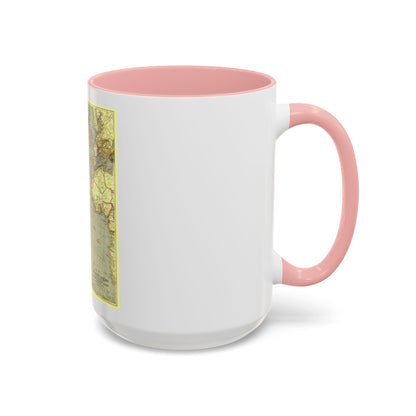 Atlantic Ocean (1939) (Map) Accent Coffee Mug