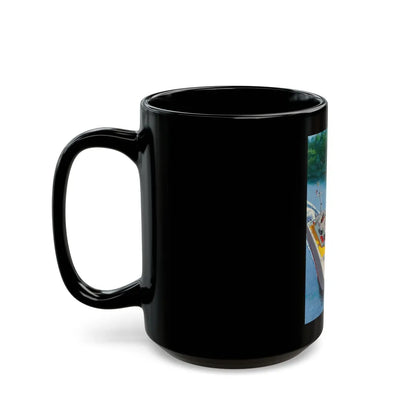 Catamaran Cruiser, Mechanix Illustrated magazine cover, March 1953 - Black Coffee Mug-Go Mug Yourself