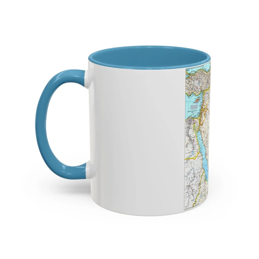 Middle East (1991) (Map) Accent Coffee Mug-Go Mug Yourself