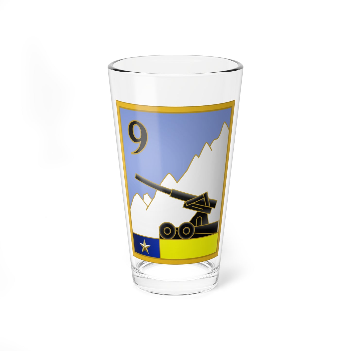 Distintivo del 9º gruppo artiglieria pesante - Rovigo (Italy) (Coat of Arms) Pint Glass 16oz