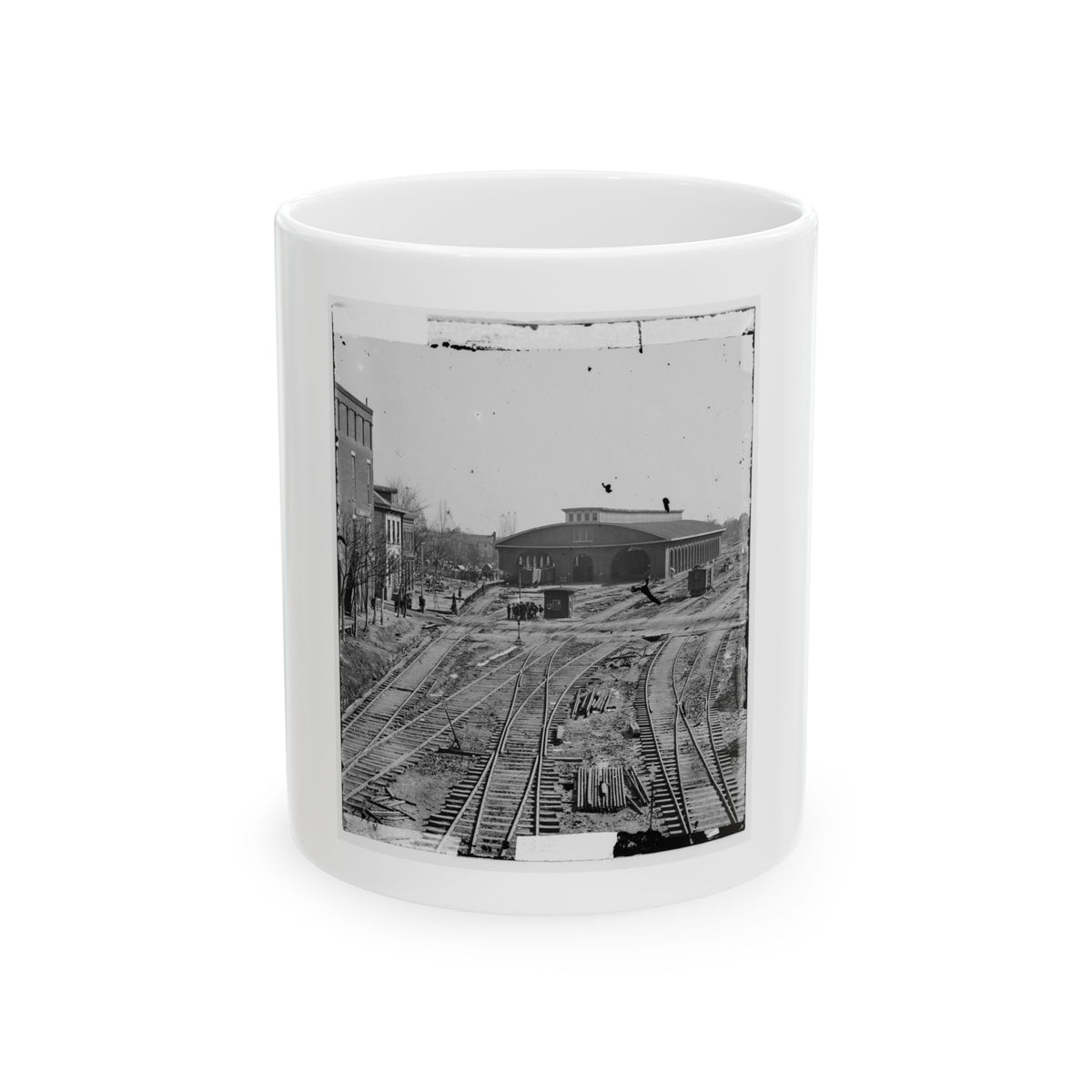 Atlanta, Georgia. Railroad Depot (U.S. Civil War) White Coffee Mug