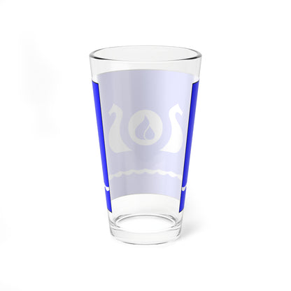Flag of Kirishi Leningrad oblast (Russia) Pint Glass 16oz
