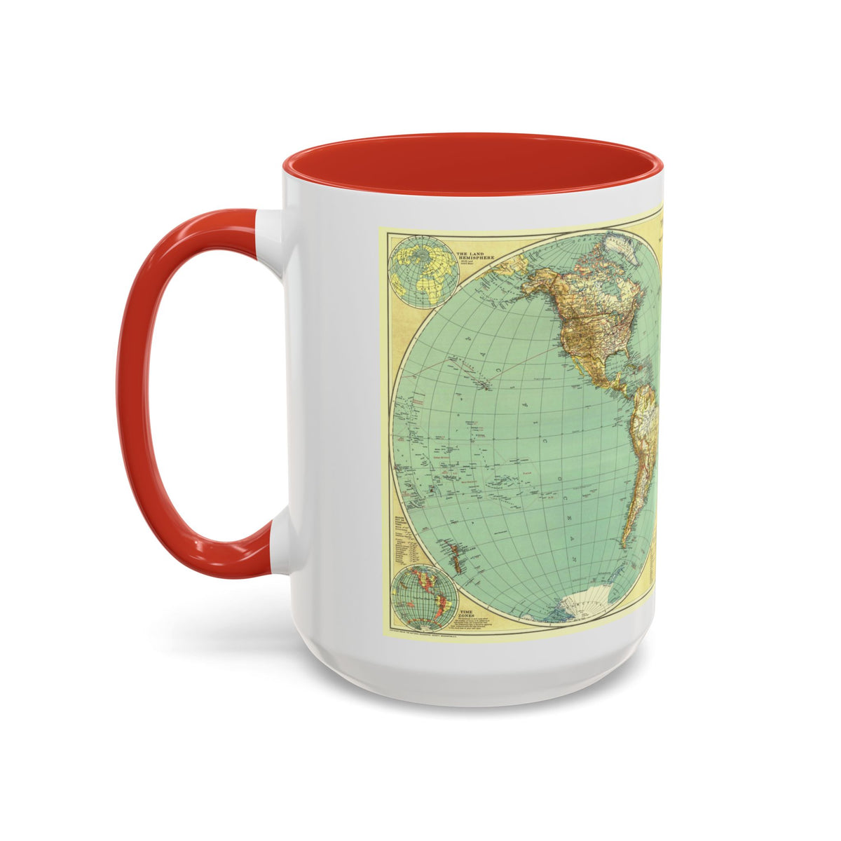 World Map (1935) (Map) Accent Coffee Mug