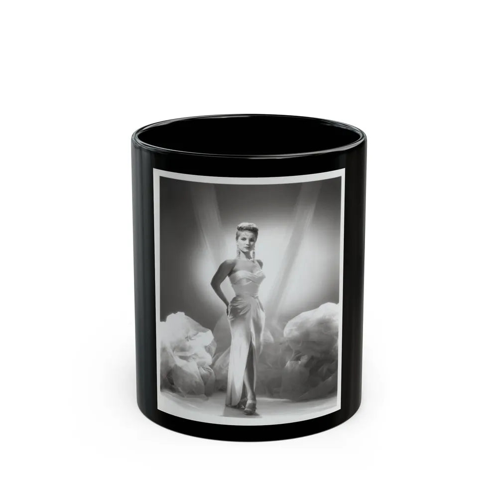 Debra Paget #616 - 8x10 B&W Full Body Glamour Promo Photo circa 50's (Vintage Female Icon) Black Coffee Mug-11oz-Go Mug Yourself