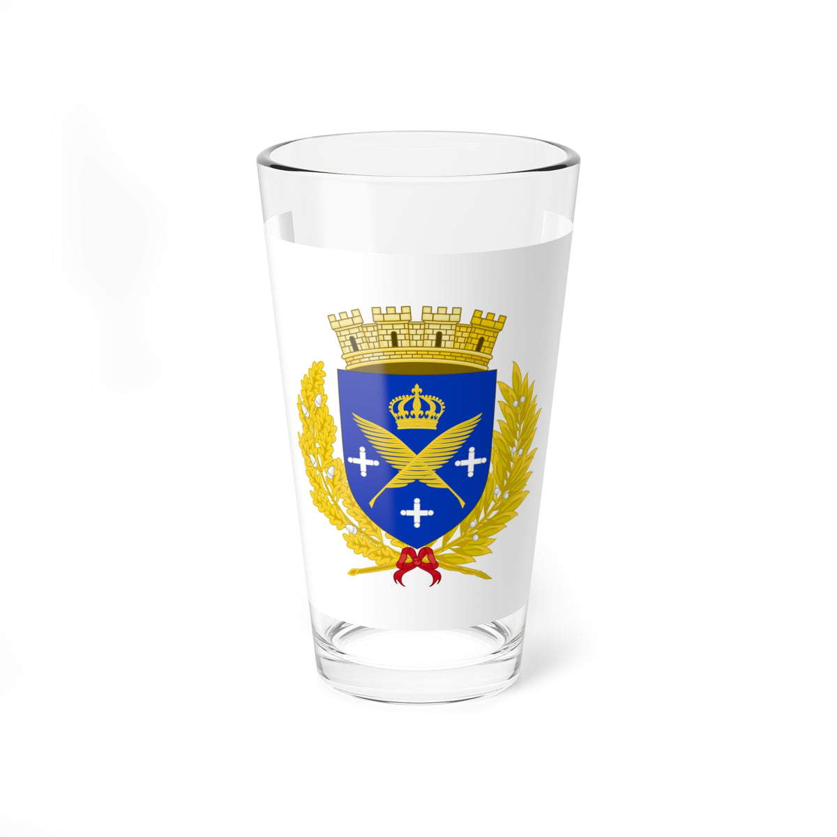 Drapeau Saint-Etienne Loire (France) Pint Glass 16oz