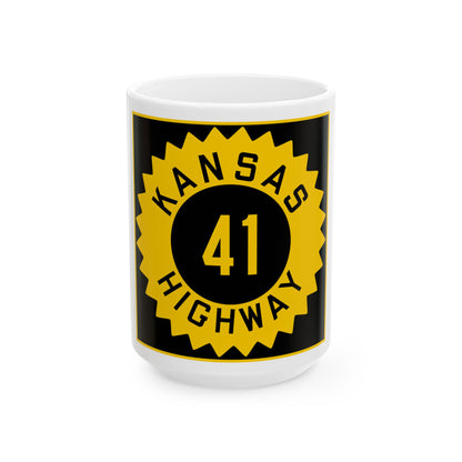 K-41 1926 (Kansas) (Road Sign) White Coffee Mug