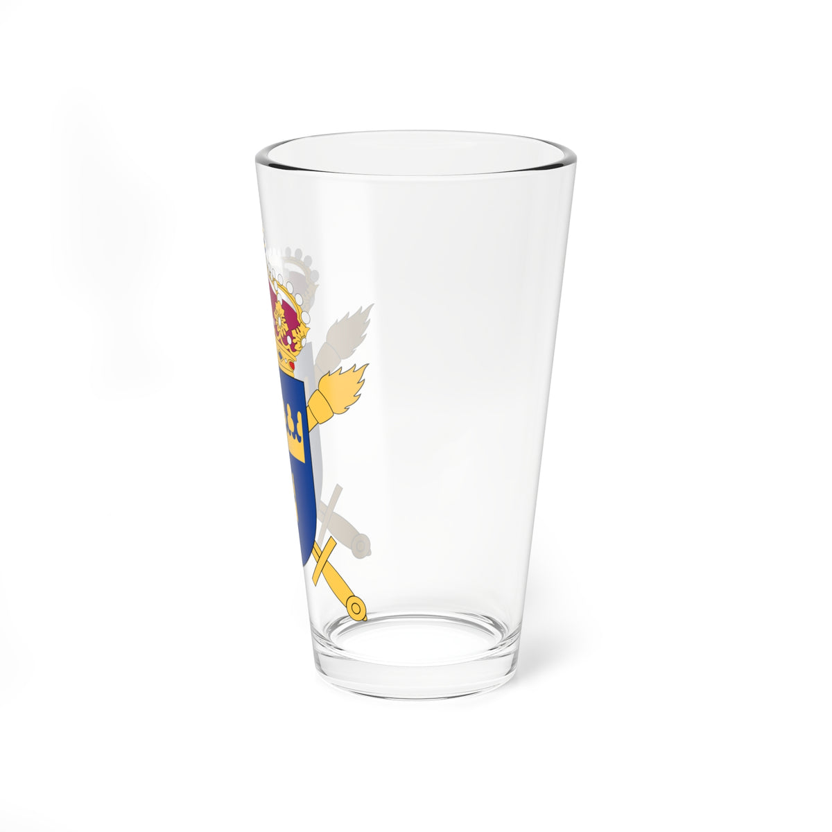 Myndigheten för totalförsvarsanalys vapen (Sweden) (Coat of Arms) Pint Glass 16oz