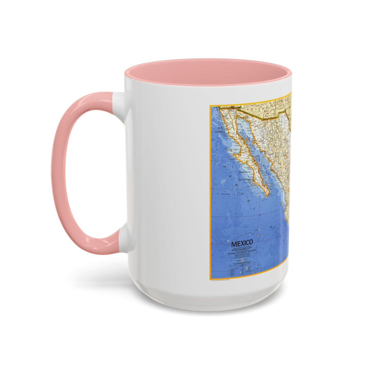 Central America - Mexico (1973) (Map) Accent Coffee Mug