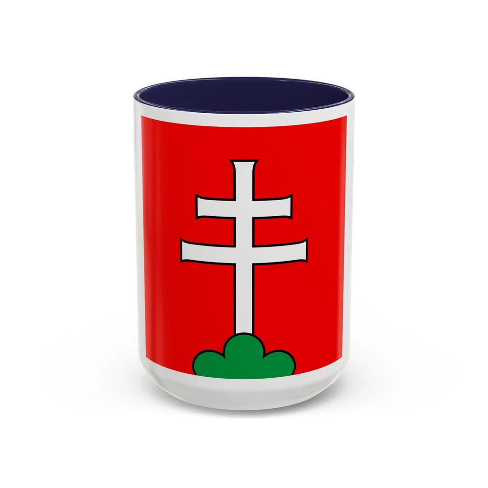 Flag of Elfingen Switzerland - Accent Coffee Mug-15oz-Navy-Go Mug Yourself