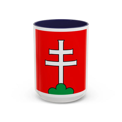 Flag of Elfingen Switzerland - Accent Coffee Mug-15oz-Navy-Go Mug Yourself