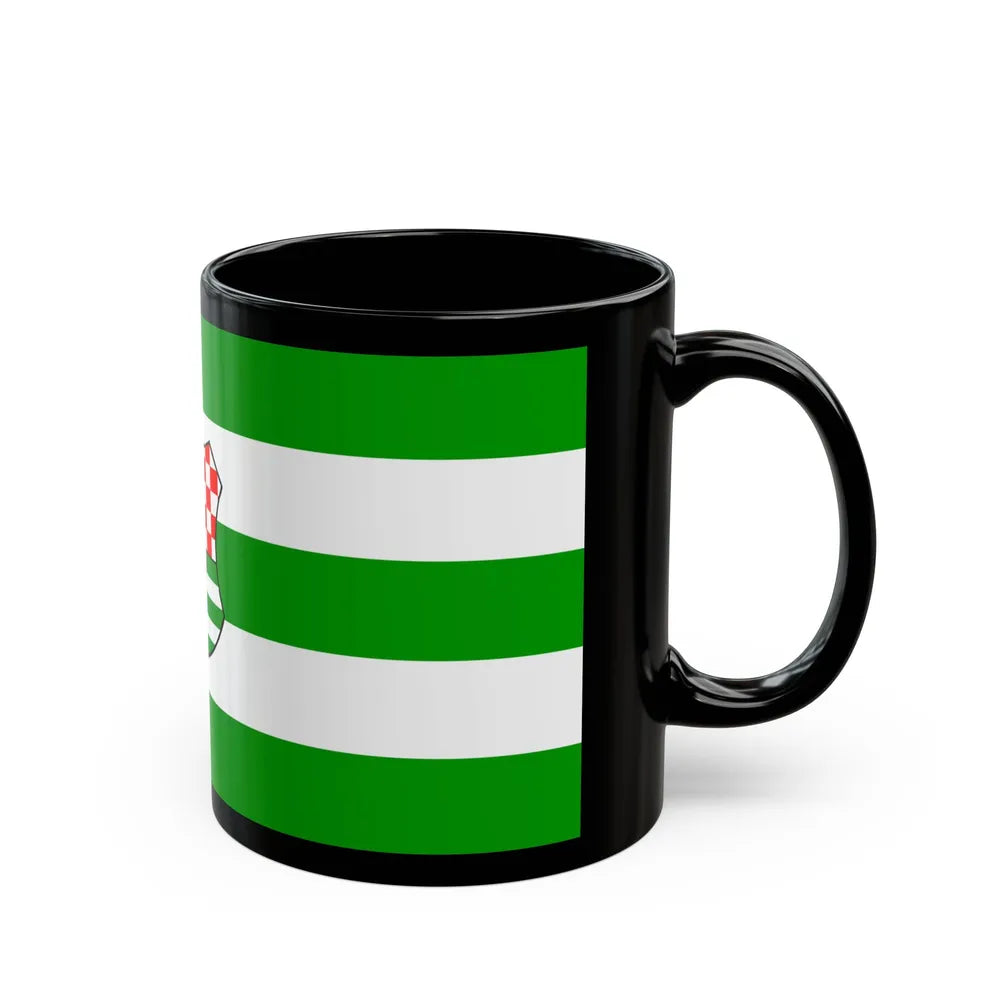 Flag of Zagreb County Croatia - Black Coffee Mug-Go Mug Yourself