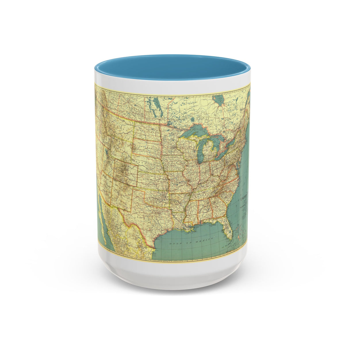 USA - The United States (1933) (Map) Accent Coffee Mug