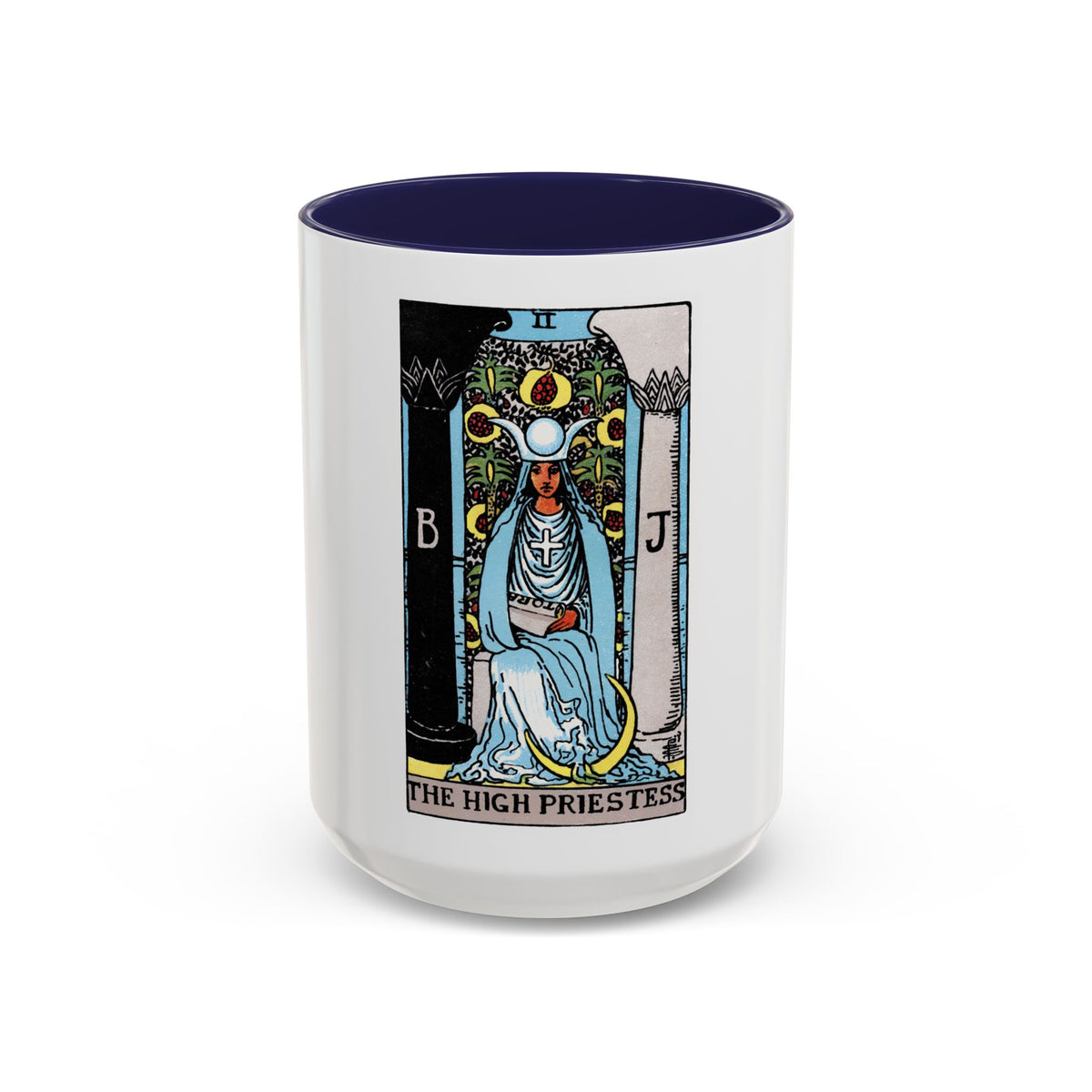 The High Priestess (Tarot Card) Accent Coffee Mug