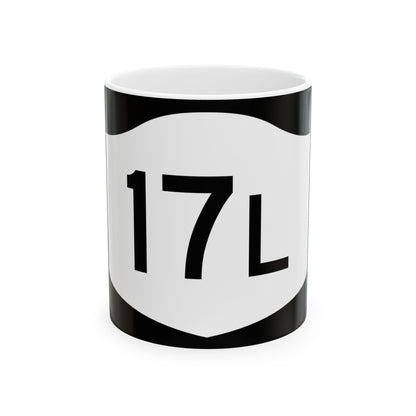 NY-17L (New York) (Road Sign) White Coffee Mug