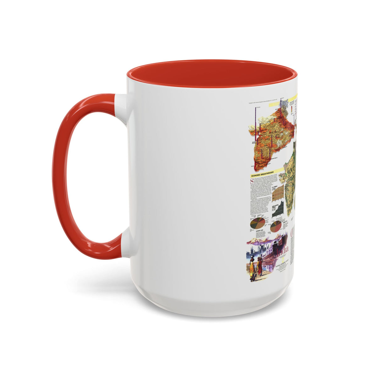 India (1997) (Map) Accent Coffee Mug