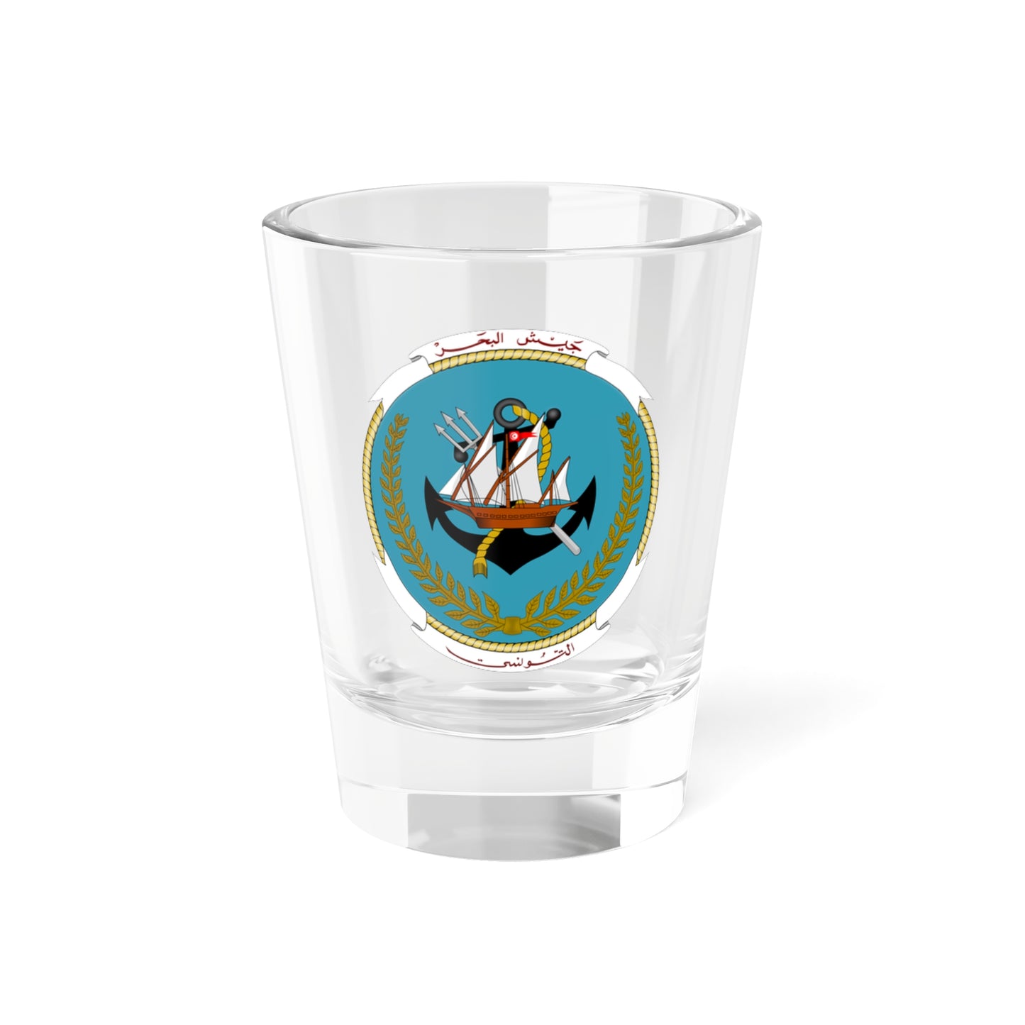 Insigne Marine tunisienne (Tunisia) (Coat of Arms) Shot Glass 1.5oz