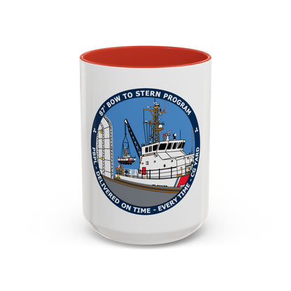 USCG Patrol Boat PBPL Bow to Stern Program (U.S. Coast Guard) Accent Coffee Mug