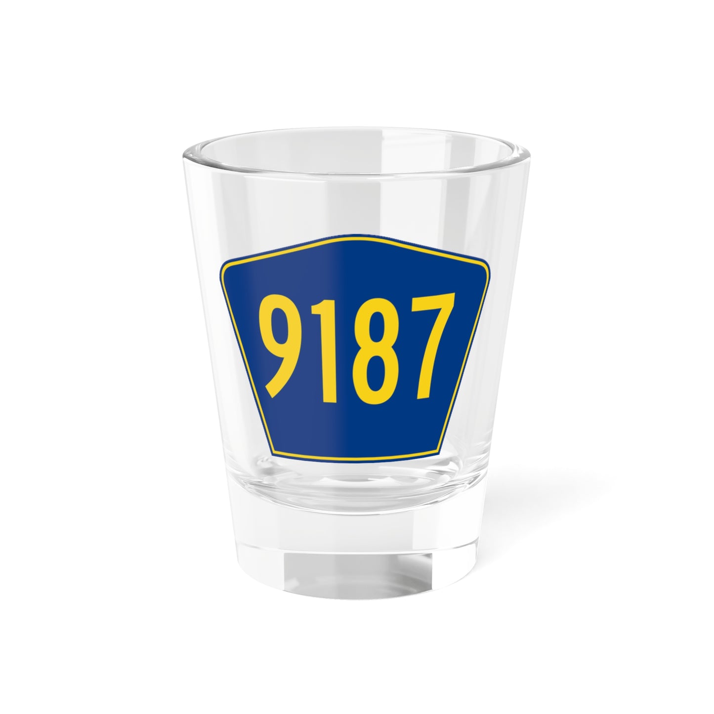 PR secondary 9187 (Puerto Rico) (Road Sign) Shot Glass 1.5oz