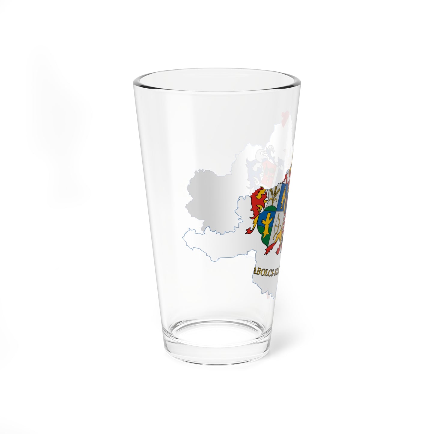 Flag-map of Szabolcs-Szatmar-Bereg County (Hungary) Pint Glass 16oz