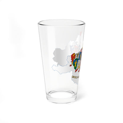 Flag-map of Szabolcs-Szatmar-Bereg County (Hungary) Pint Glass 16oz
