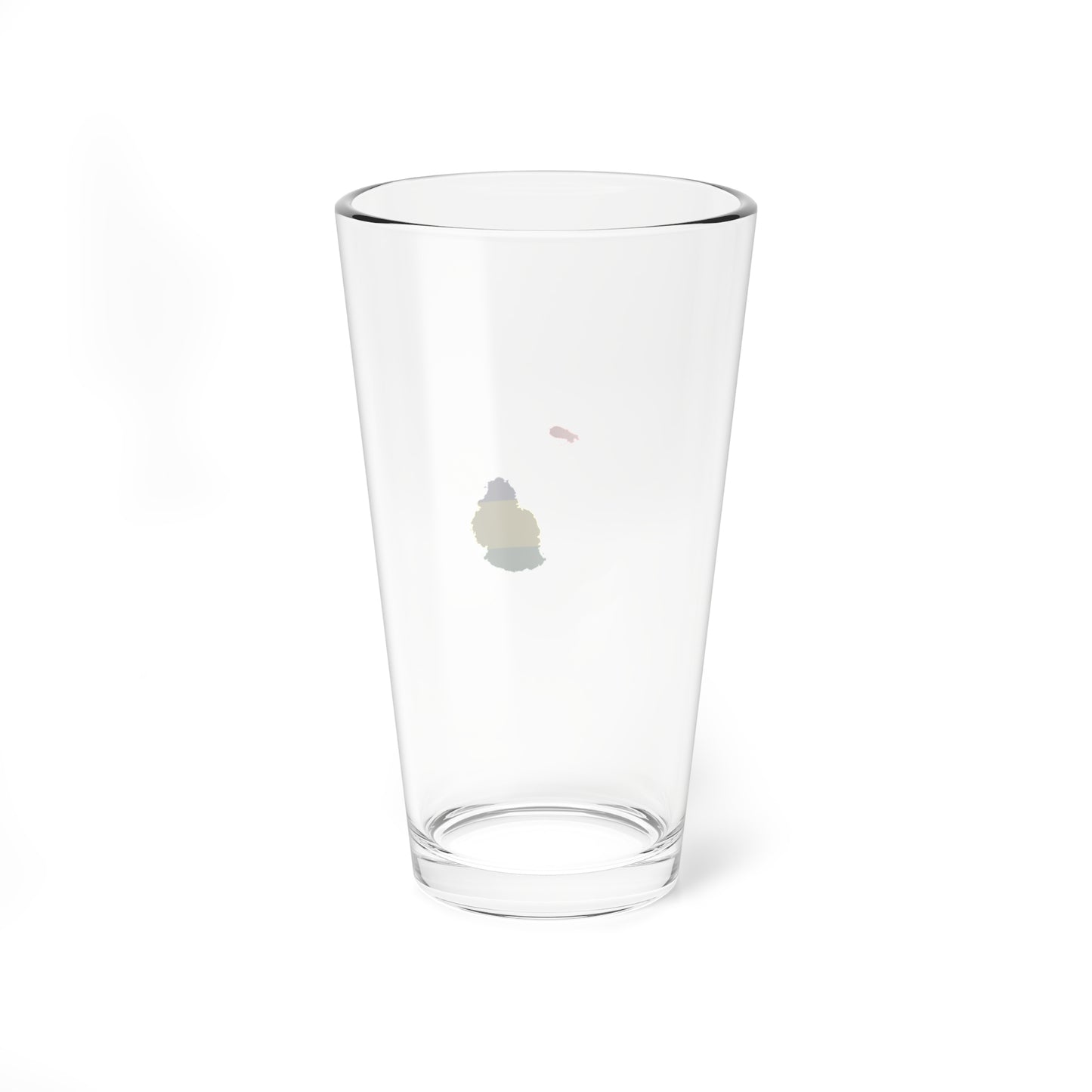 Flag map of Mauritius (Mauritius) Pint Glass 16oz