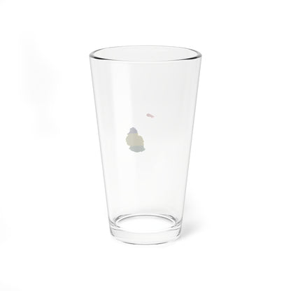 Flag map of Mauritius (Mauritius) Pint Glass 16oz