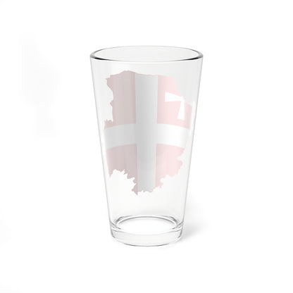 Flag-map of Volyn Oblast (Ukraine) Pint Glass 16oz