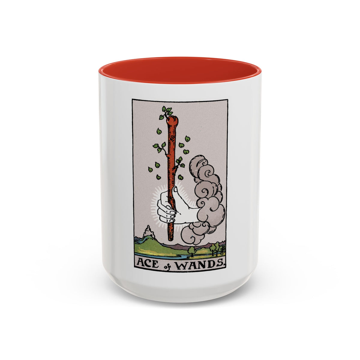 The Ace of Wands (Tarot Card) Accent Coffee Mug