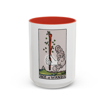The Ace of Wands (Tarot Card) Accent Coffee Mug
