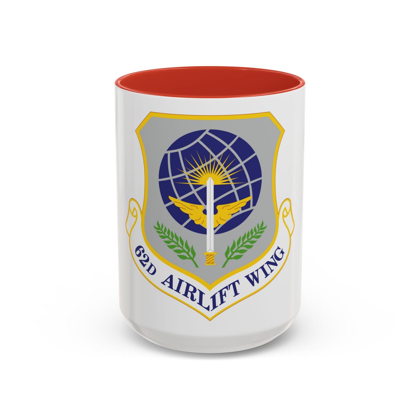 62d Airlift Wing (U.S. Air Force) Accent Coffee Mug