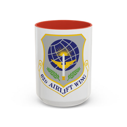 62d Airlift Wing (U.S. Air Force) Accent Coffee Mug