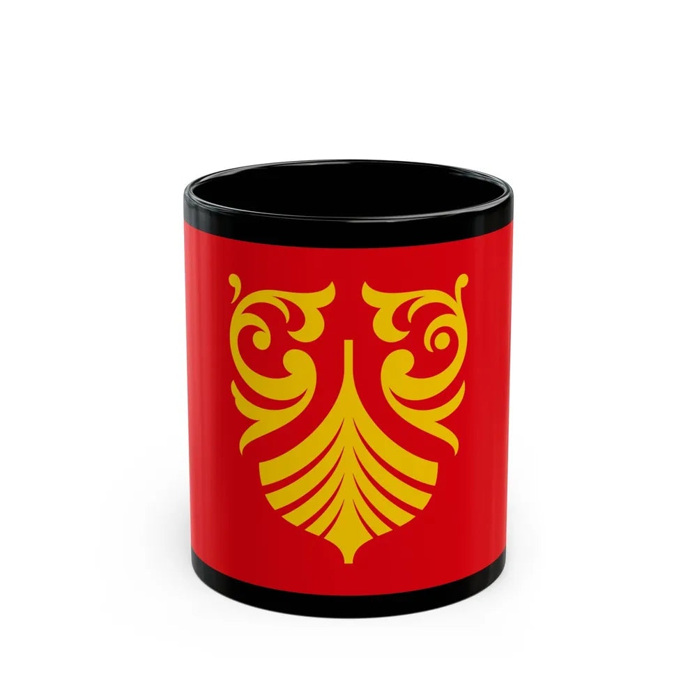 Flag of Vestfold og Telemark Norway - Black Coffee Mug-11oz-Go Mug Yourself