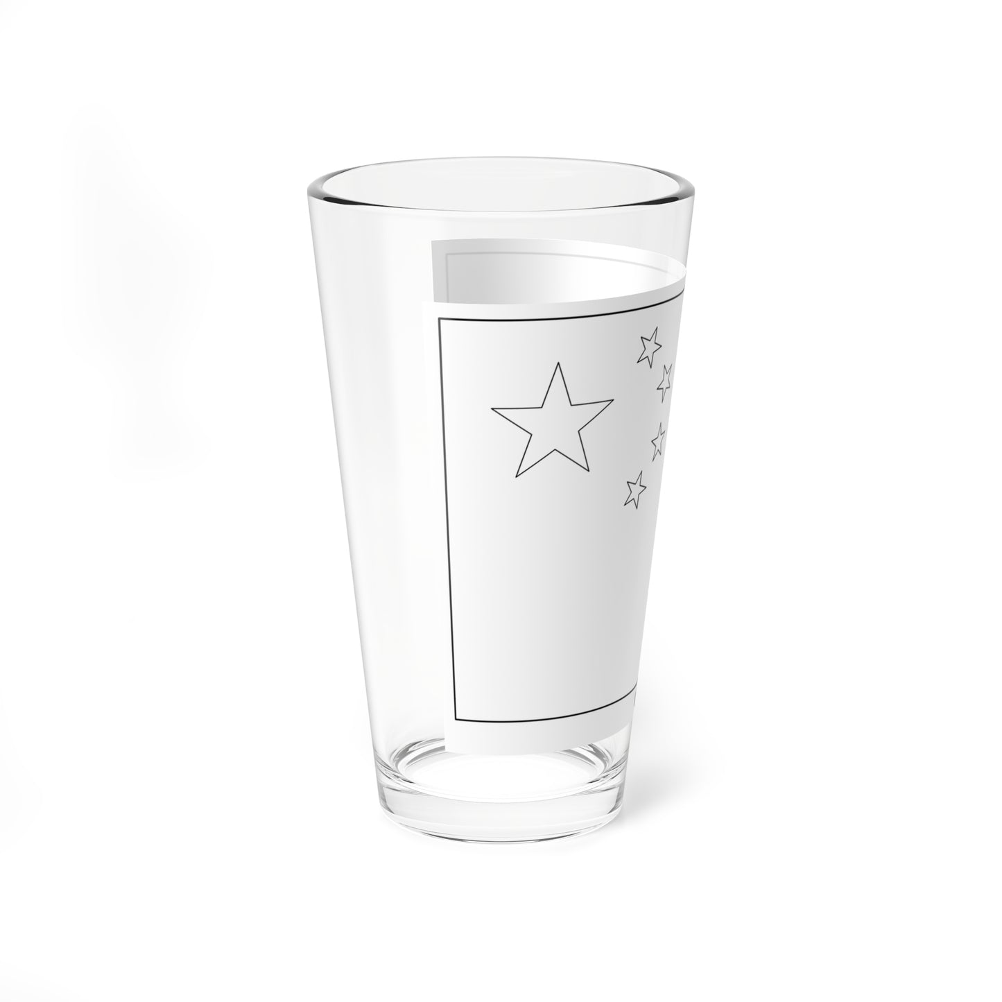 Flag of China colouring page (China) Pint Glass 16oz
