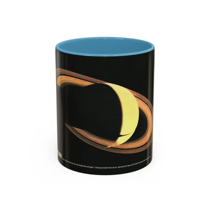 Space - Saturn (1981) (Map) Accent Coffee Mug-11oz-Light Blue-Go Mug Yourself