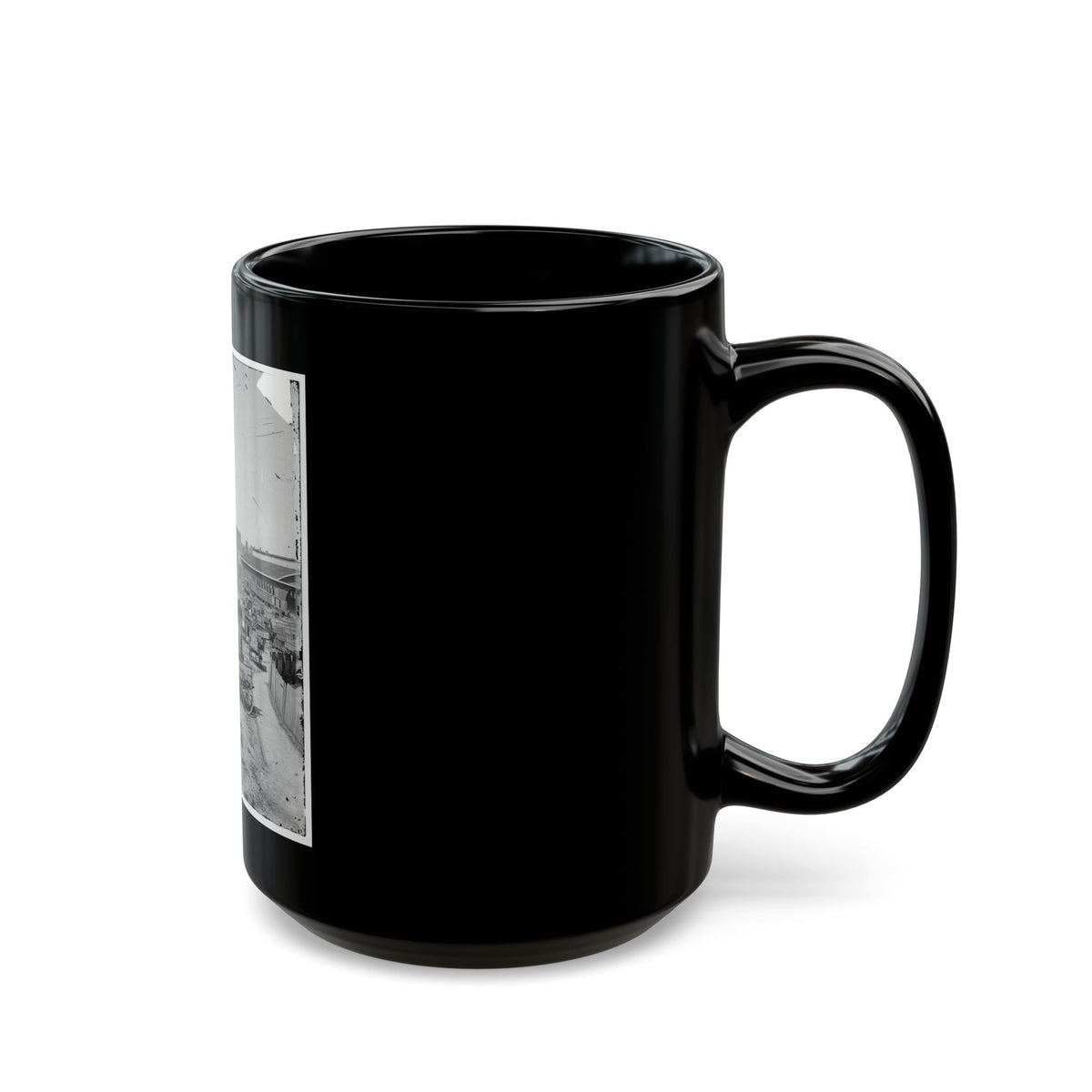 Atlanta, Georgia. Federal Army Wagons Railroad Depot (U.S. Civil War) Black Coffee Mug