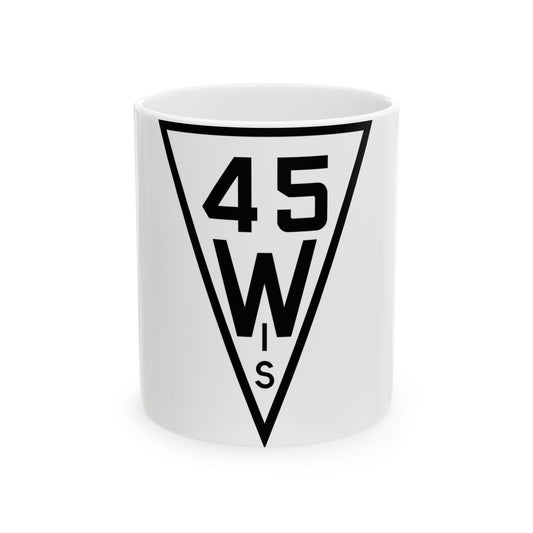 WIS 45 1927 (Wisconsin) (Road Sign) White Coffee Mug