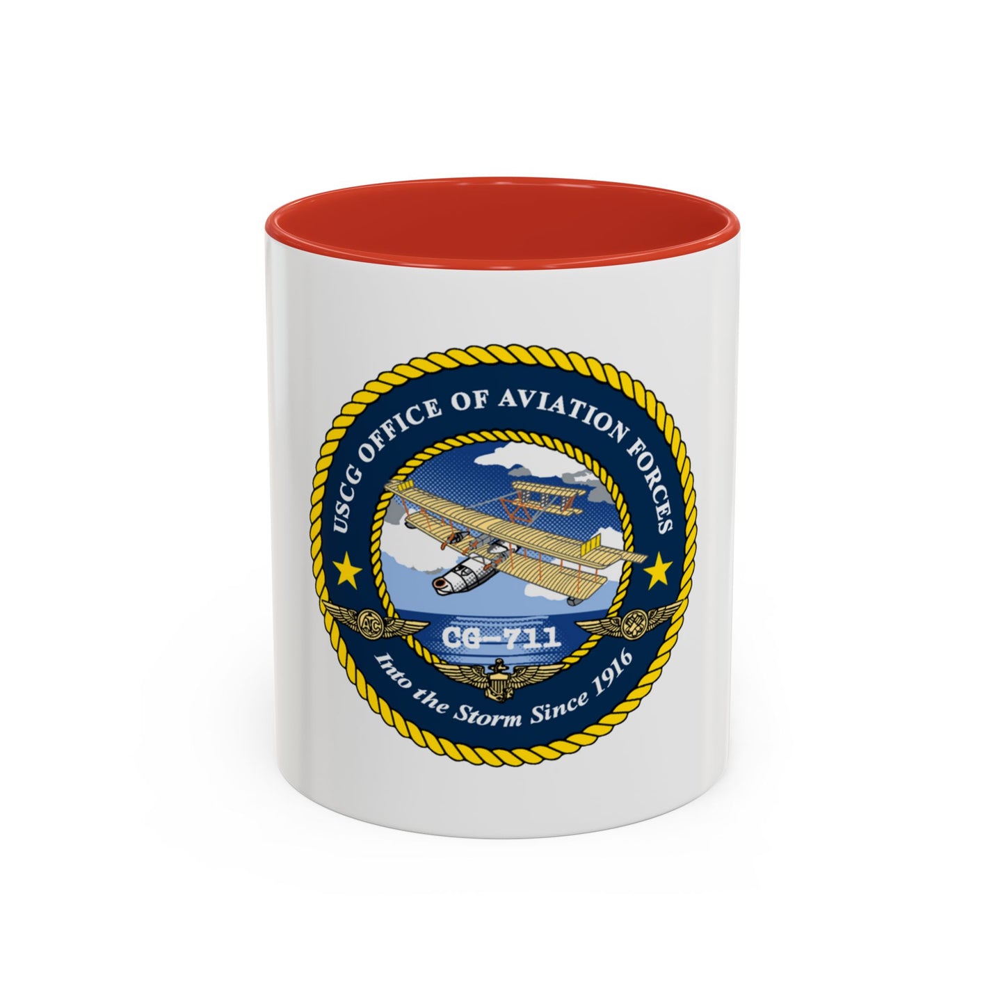 USCG OFFICE OF AVIATION FORCES CG 711 (U.S. Coast Guard) Accent Coffee Mug