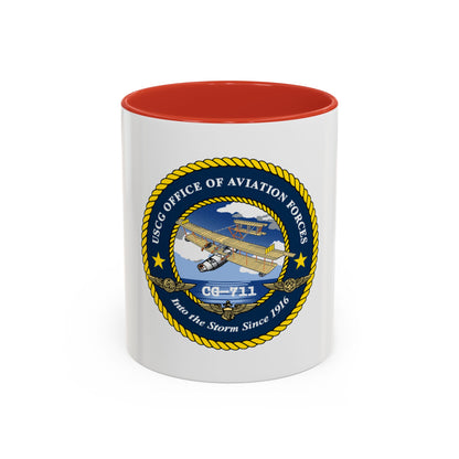 USCG OFFICE OF AVIATION FORCES CG 711 (U.S. Coast Guard) Accent Coffee Mug