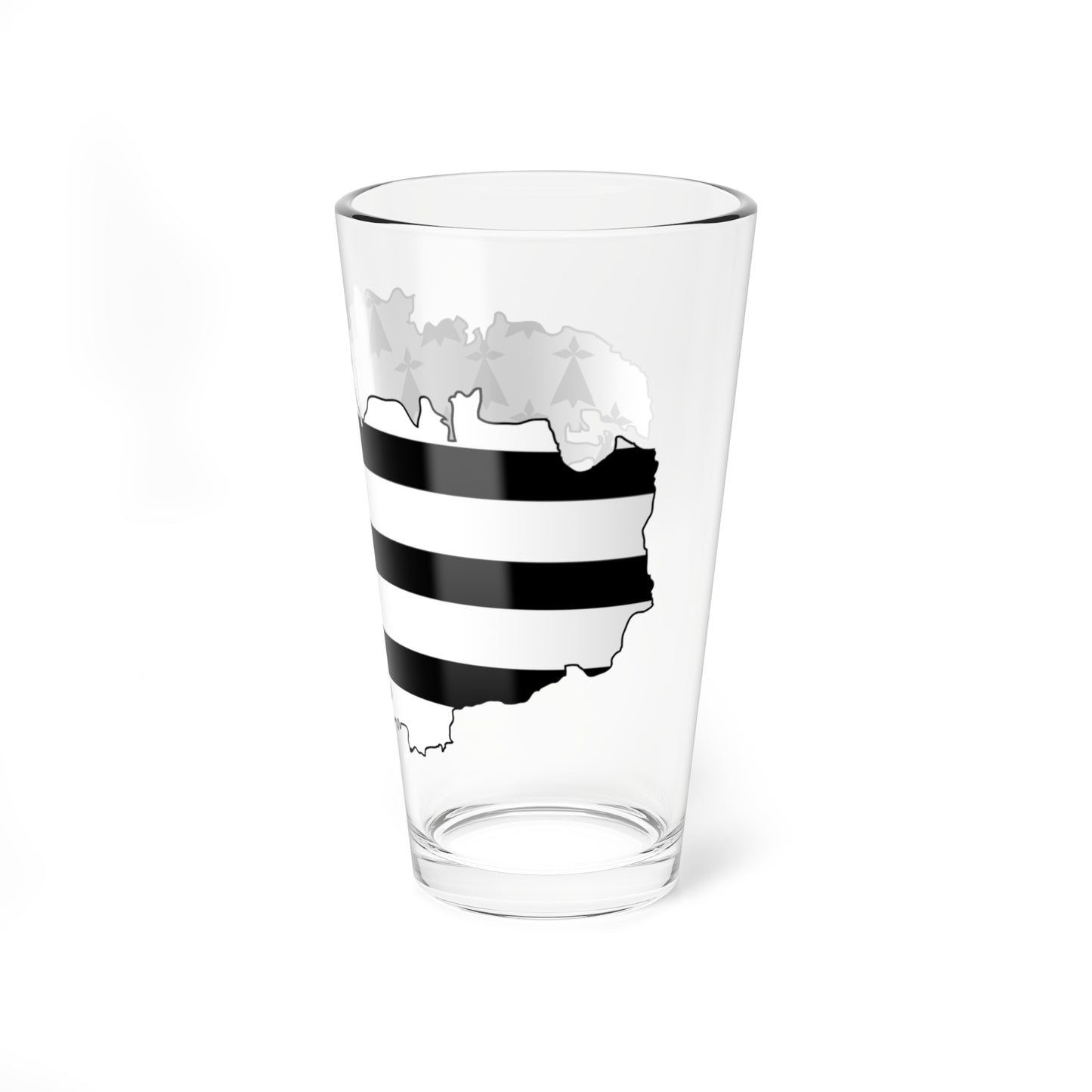 Flag map of Brittany Bretagne (France) Pint Glass 16oz