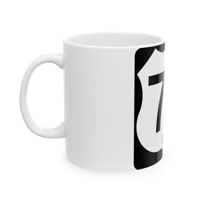 Texas Business US 75-C (Texas) (Road Sign) White Coffee Mug
